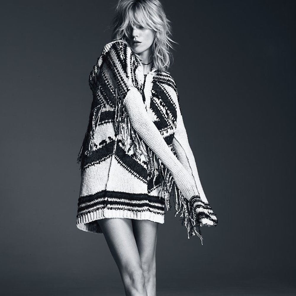 Free People Geo Fringe Sweater Jacket Cardigan S